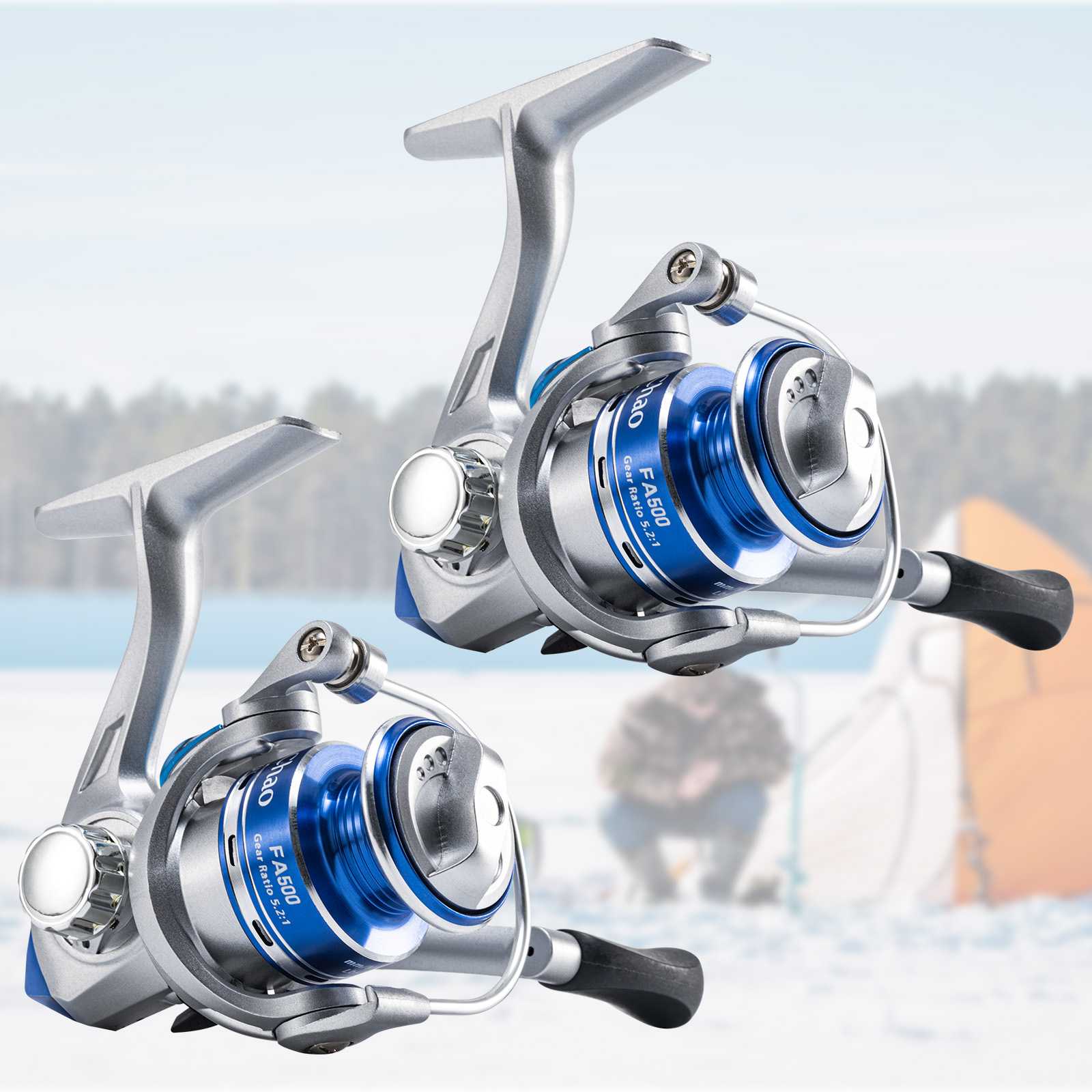 Ice Fishing Reel - Goture Neue Eisangelrollen Winter-Ausrüstung Übersetzungsverhältnis 5,2:1