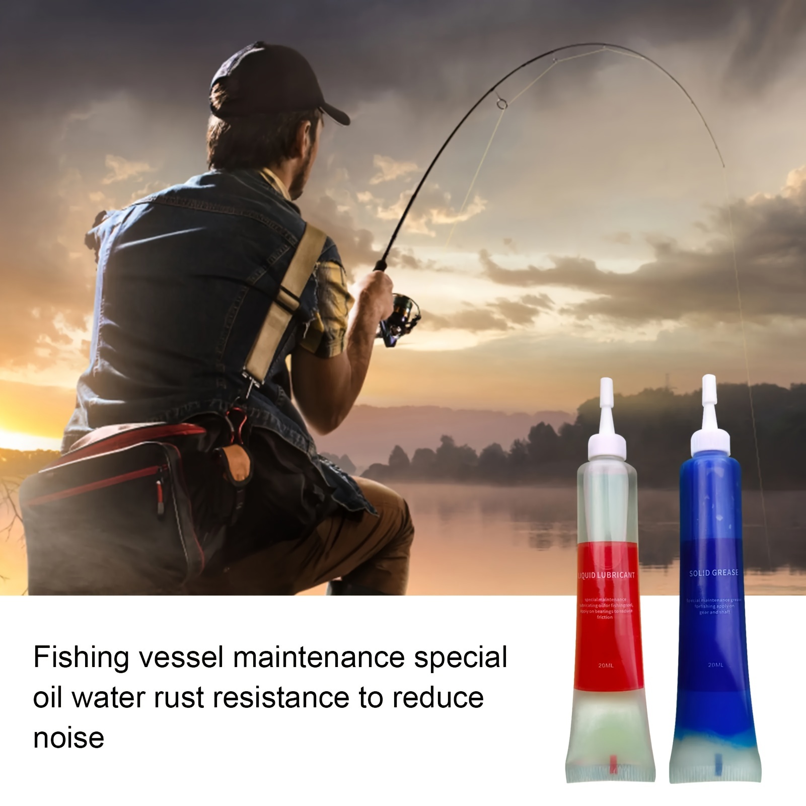 Reel Lubricant - 4-teiliges Angelrollen-Wartungsset: Schutzfett + Schmieröl für