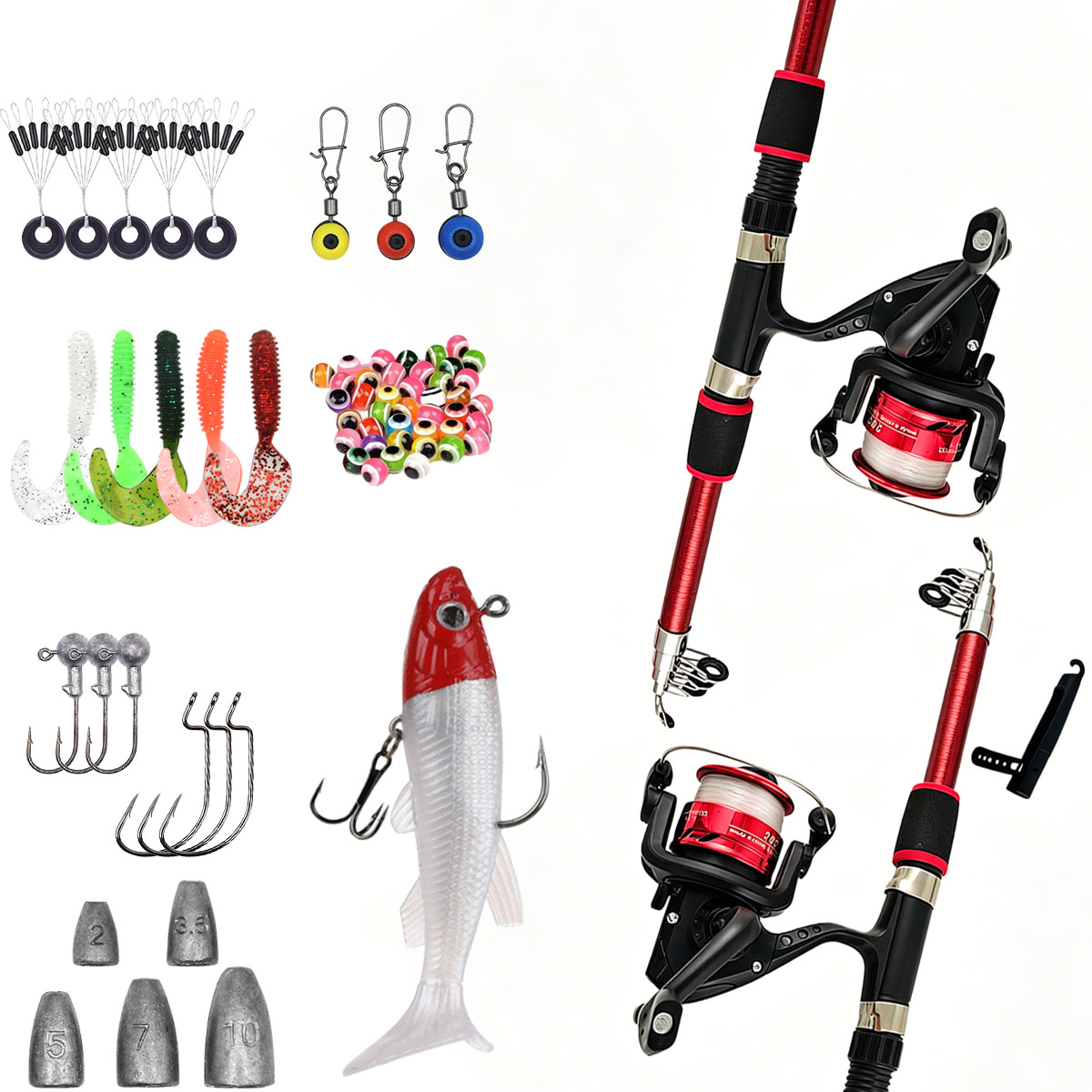 Spinnruten- und Rollen-Set, 1, – Conventional Reel Bewertung und Preis
