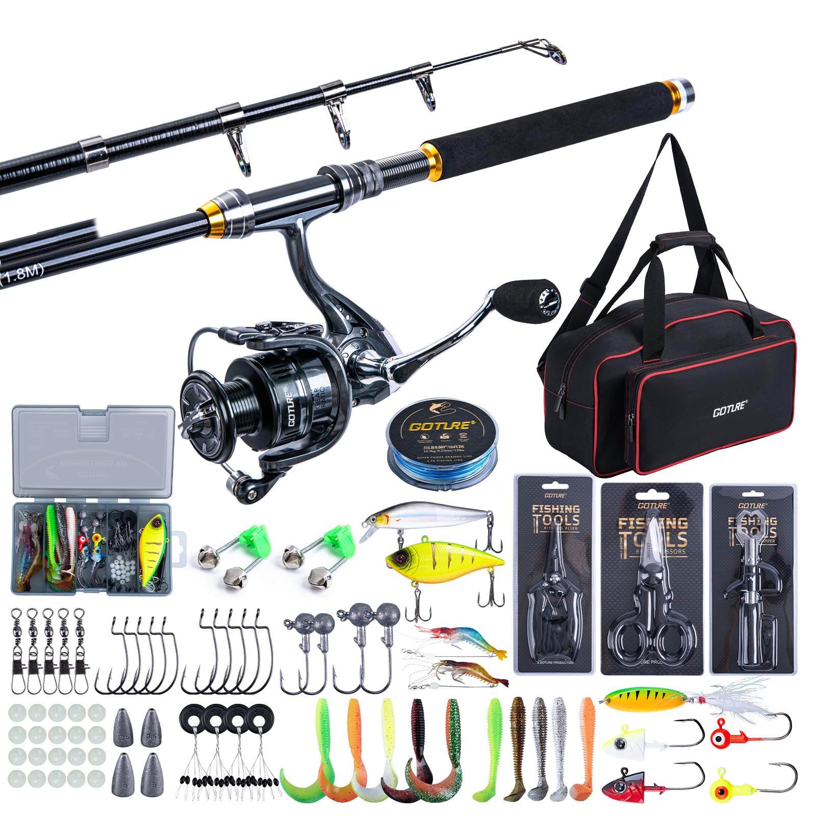 Goture Fishing Teleskoprute un – Reel Bag Bewertung und Preis